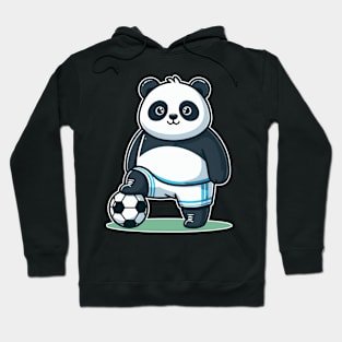 Panda Soccer Player Soccer Ball Hoodie